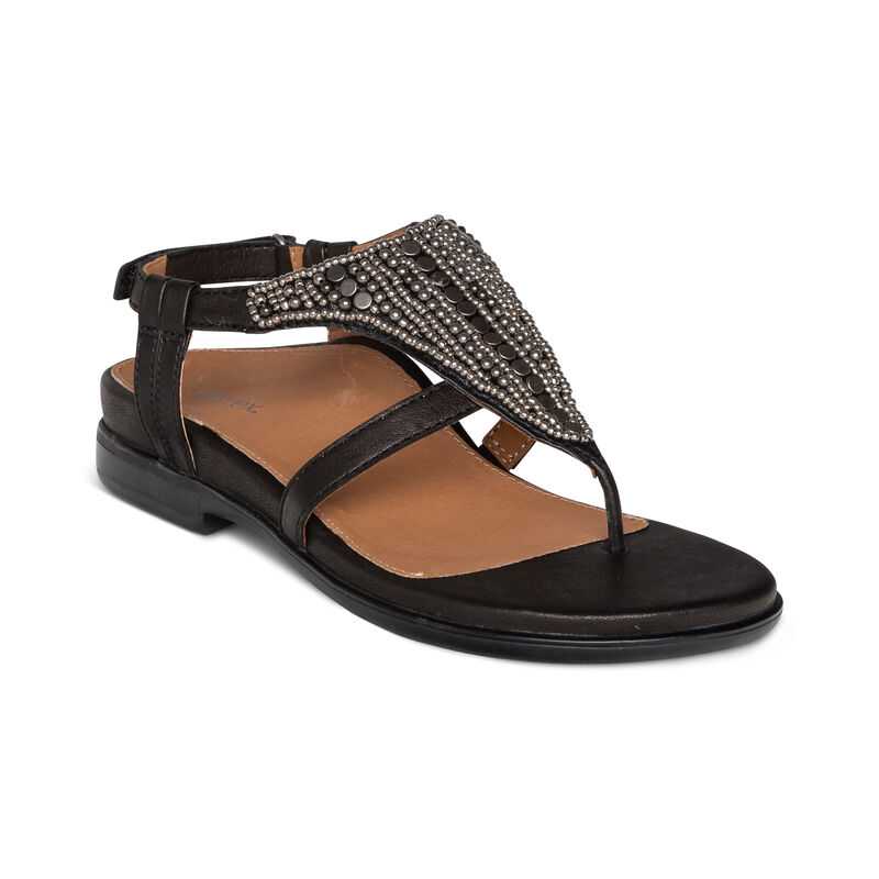 Aetrex Womens Sheila Sandals Black - gTgkdyrEb